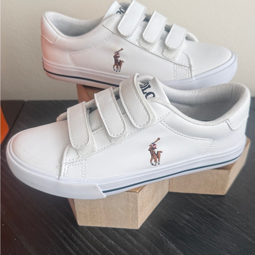 Polo by Ralph Lauren White Sneakers with Velcro Straps